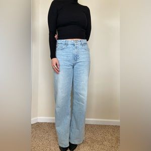 Black mock neck shirt